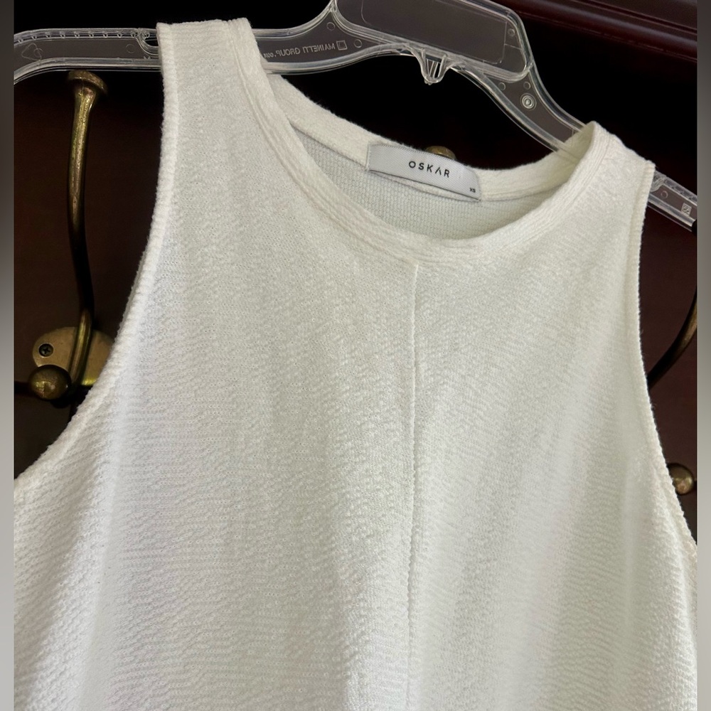 OSKAR THE LABEL Textured High Neck Tank Top Basic Minimalist Quiet Luxury Sz XS - Picture 8 of 11